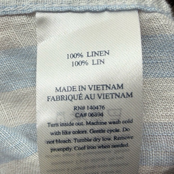 Faherty Short-Sleeve Palma Linen Shirt Men’s XL Horizon Ivory Stripe - Picture 9 of 11